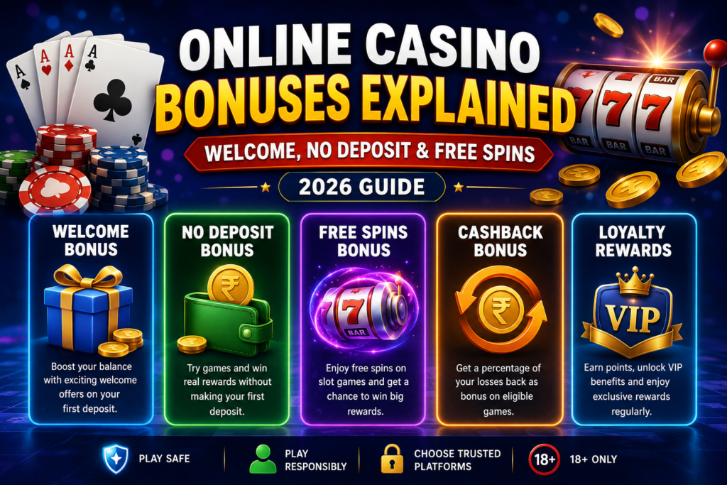 Online Casino Bonuses Explained (2026 Guide)