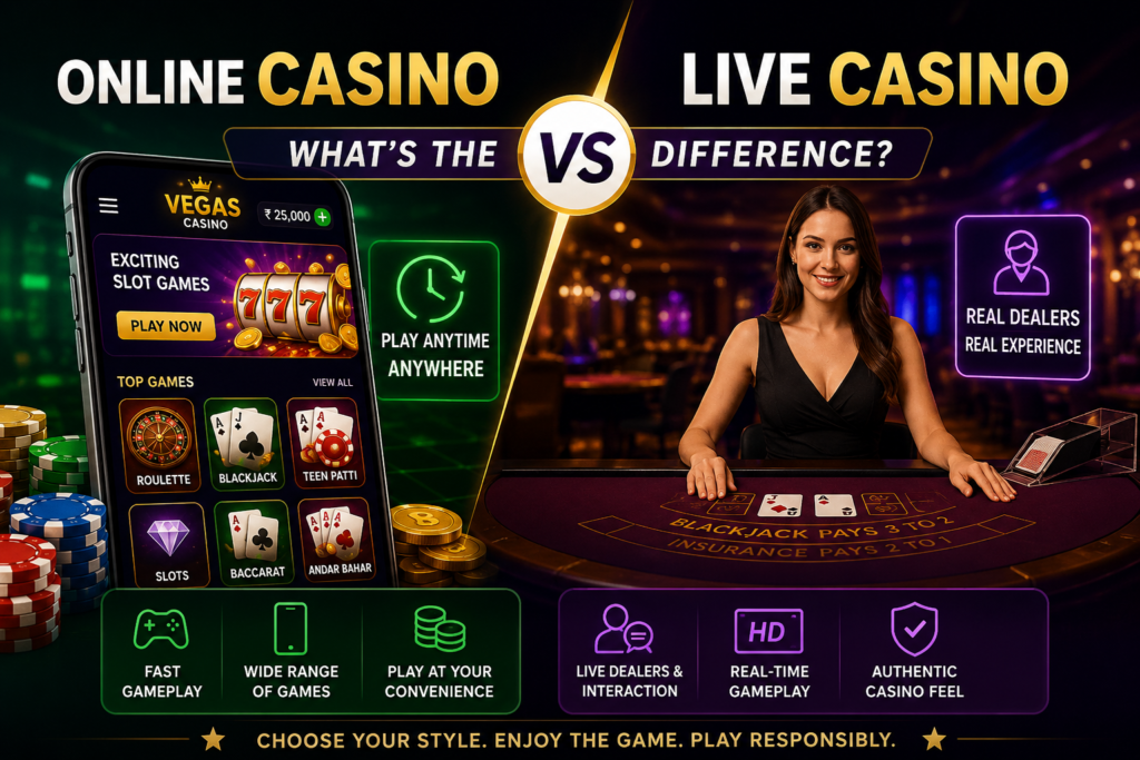 Online vs live casino showdown